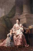 Allan Ramsay Charlotte of Mecklenburg-Strelitz with two of her children oil